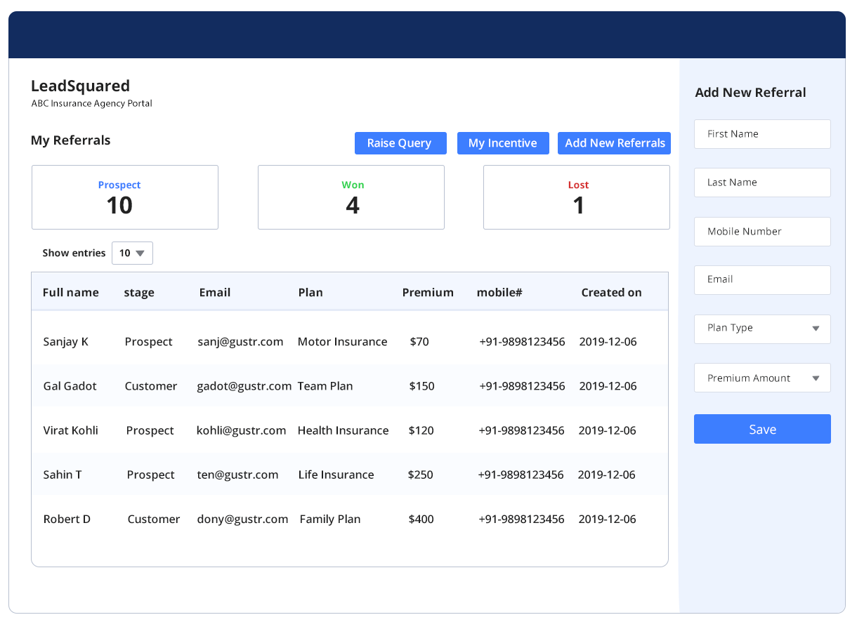 Insurance Agent CRM