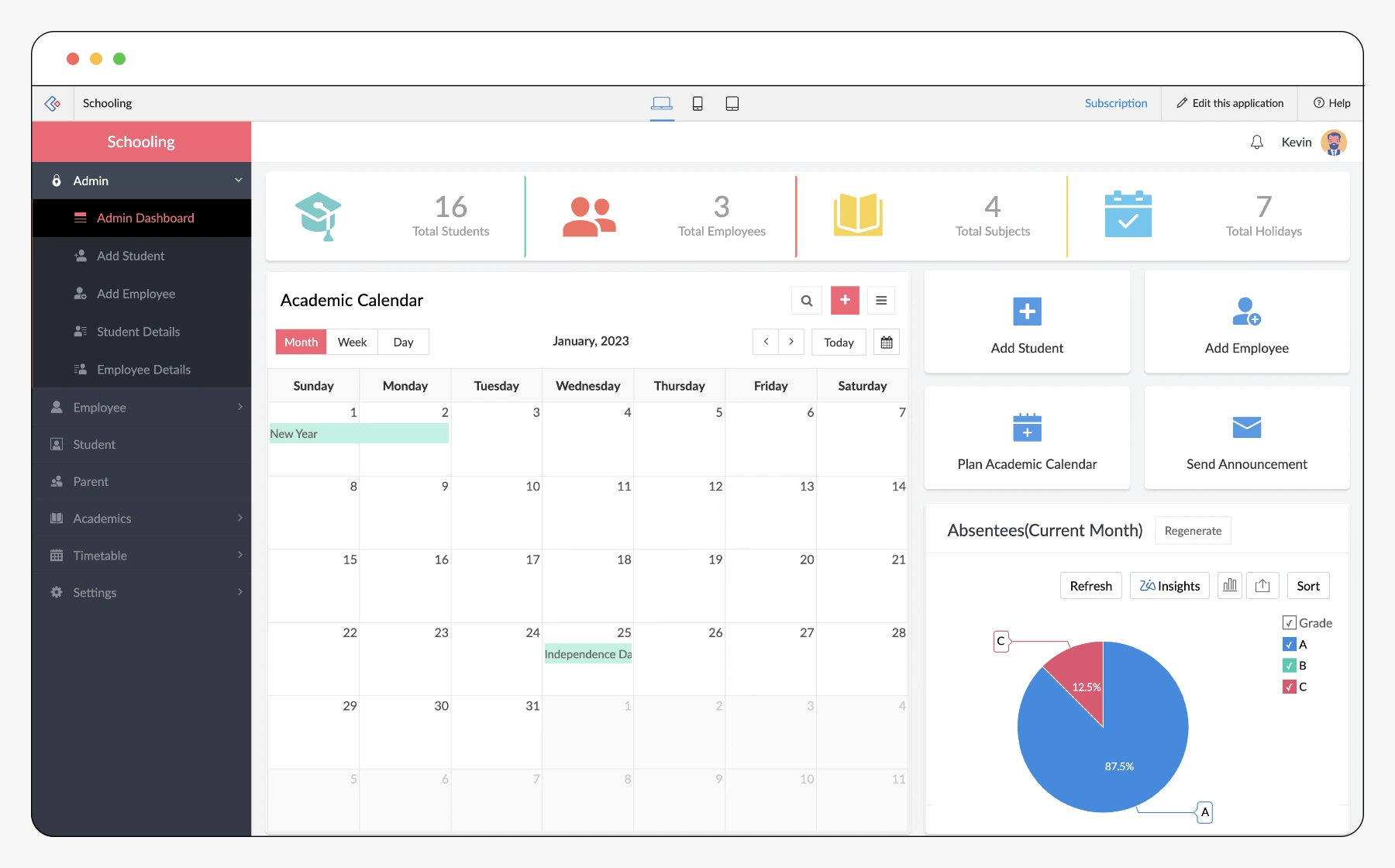 School Management CRM
